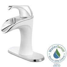 Load image into Gallery viewer, Pfister LF-042-BRCW Brea 4&quot; Centerset 1-Handle Bathroom Faucet Chrome &amp; White
