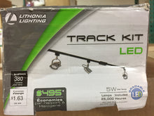 Load image into Gallery viewer, Lithonia Lighting 4 ft. Brushed Nickel LED Spotlight Track Lighting Kit 2555CL

