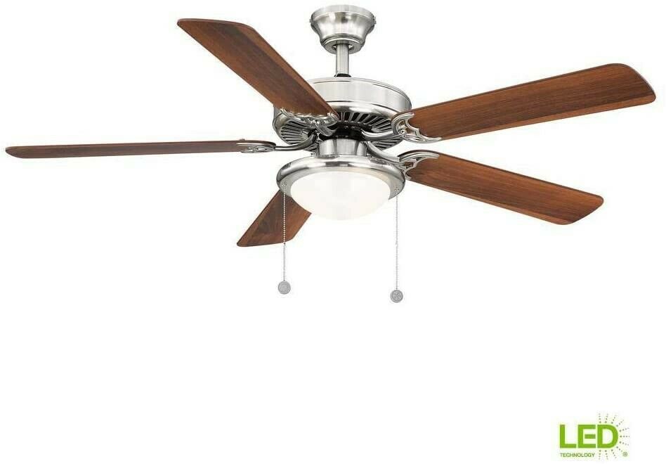 Trice 52 in LED Brushed Nickel Ceiling Fan YG269BP-BN