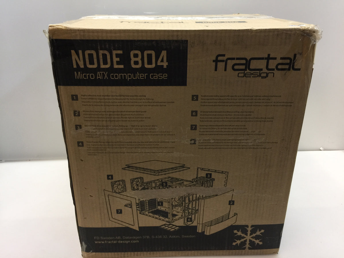 Fractal Design Node 804 Black Window Aluminum/Steel Micro ATX Computer ...