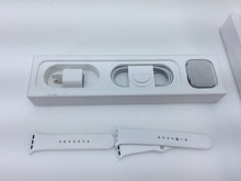 Load image into Gallery viewer, Apple Watch Series 4 44 mm Silver Aluminum Case White Sport Band MU6A2LL/A
