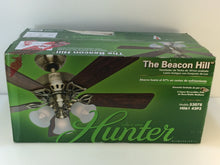 Load image into Gallery viewer, Hunter 53078 Beacon Hill 42&quot; Indoor Antique Brass Ceiling Fan
