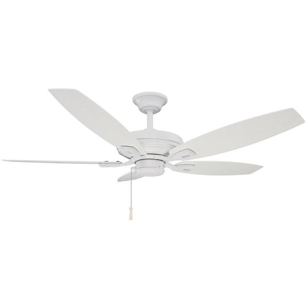 Hampton Bay North Pond 52 in. Indoor/Outdoor Matte White Ceiling Fan 51716