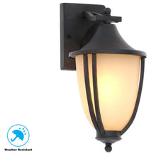 Load image into Gallery viewer, (2-Pack) Hampton Bay ESS1691M 1-Light Rustic Iron Wall-Mount Lantern 196629
