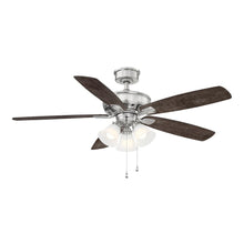 Load image into Gallery viewer, Hampton Bay Wellton 54 in LED Brushed Nickel DC Motor Ceiling Fan AM588-BN
