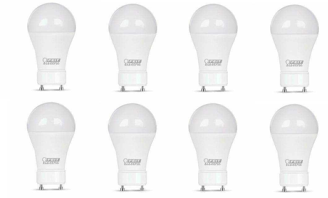 (8-PACK) Feit Electric 60W Equivalent A19 GU24 Dimmable LED Daylight Light Bulbs