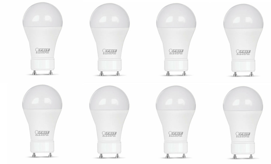 (8-PACK) Feit Electric 60W Equivalent A19 GU24 Dimmable LED Daylight Light Bulbs