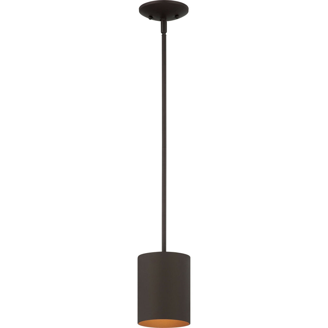 Volume Lighting Mini 1-Light Black LED In/Outdoor Cylinder Pendant V9205-5