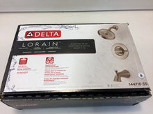 Load image into Gallery viewer, Delta 144716-SS Lorain Stainless 1-Handle Bathtub and Shower Faucet

