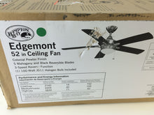 Load image into Gallery viewer, Hampton Bay YG177H-CLP Edgemont 52&quot; Colonial Pewter Ceiling Fan
