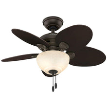 Load image into Gallery viewer, Hunter 51004 Carmen 34 in. Indoor New Bronze Ceiling Fan with Light
