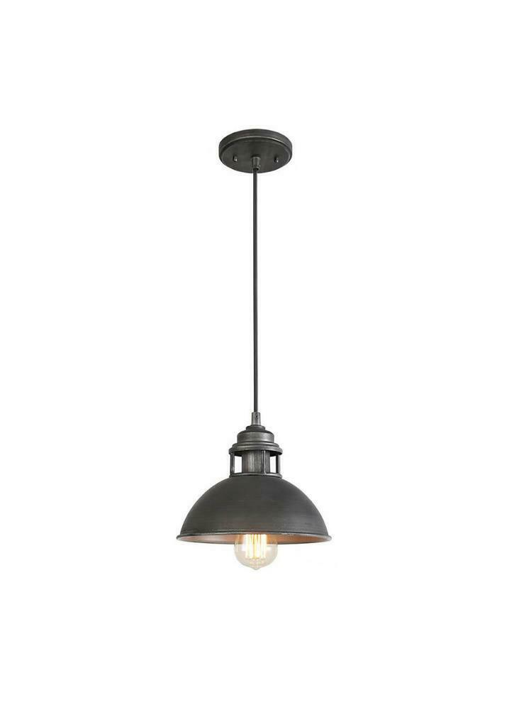 LNC 1-Light Dark Pewter LED Mini Ceiling Pendant Light A03272