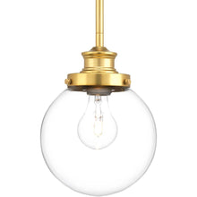 Load image into Gallery viewer, Progress Lighting Penn 6.88 in. 1-Light Natural Brass Mini Pendant P5067-137
