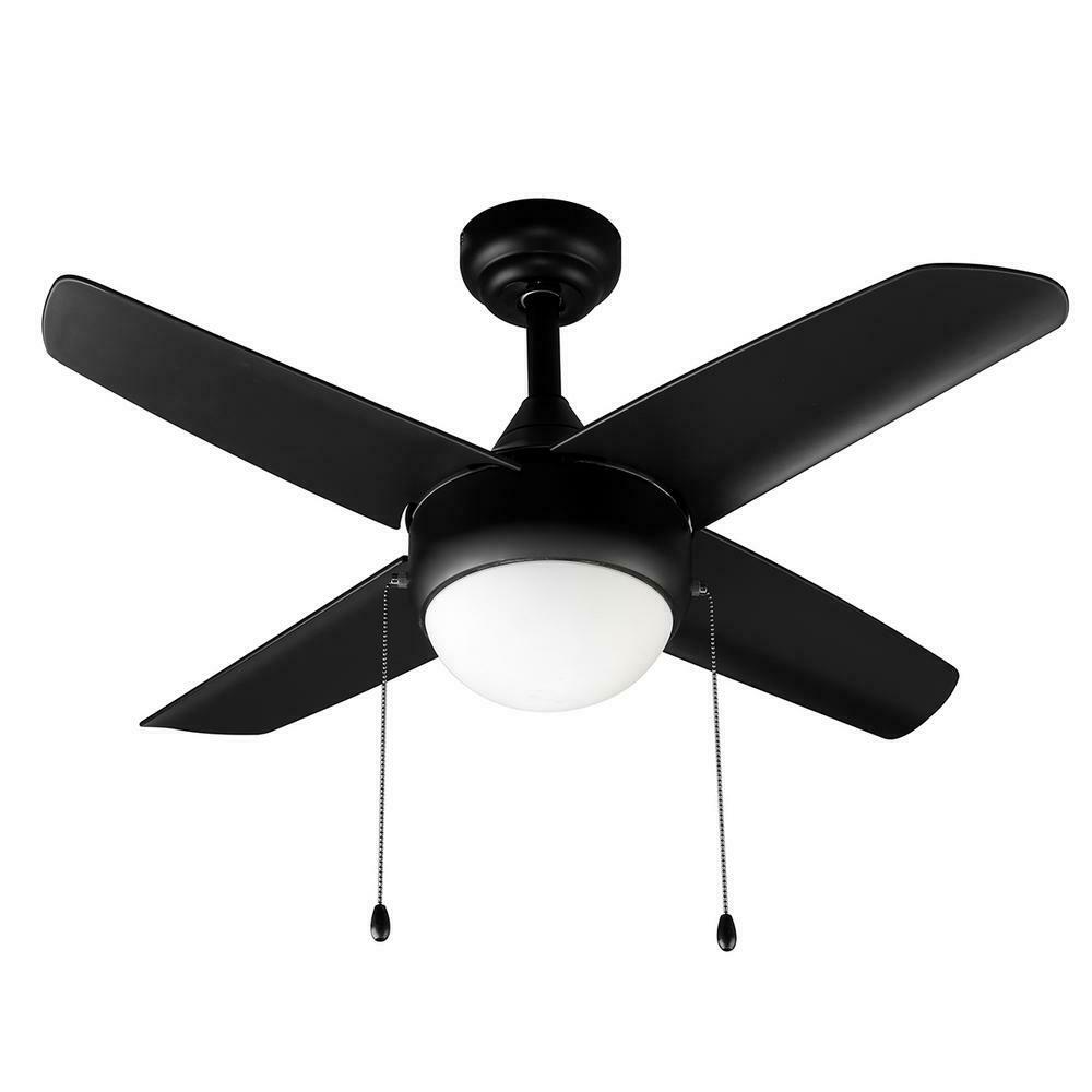 Home Decorators Spindleton 36 in. Indoor Matte Black Ceiling Fan 34545-HBUB