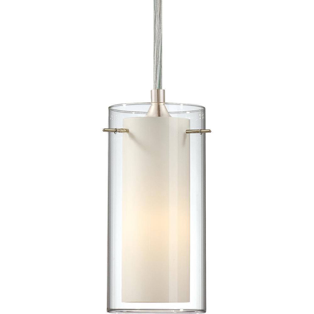 Volume Lighting Esprit 1-Light Brushed Nickel Mini Hanging Pendant V2451-33
