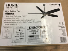 Load image into Gallery viewer, Home Decorators 99969 Altura 68&quot; Indoor Brushed Nickel Ceiling Fan 747989
