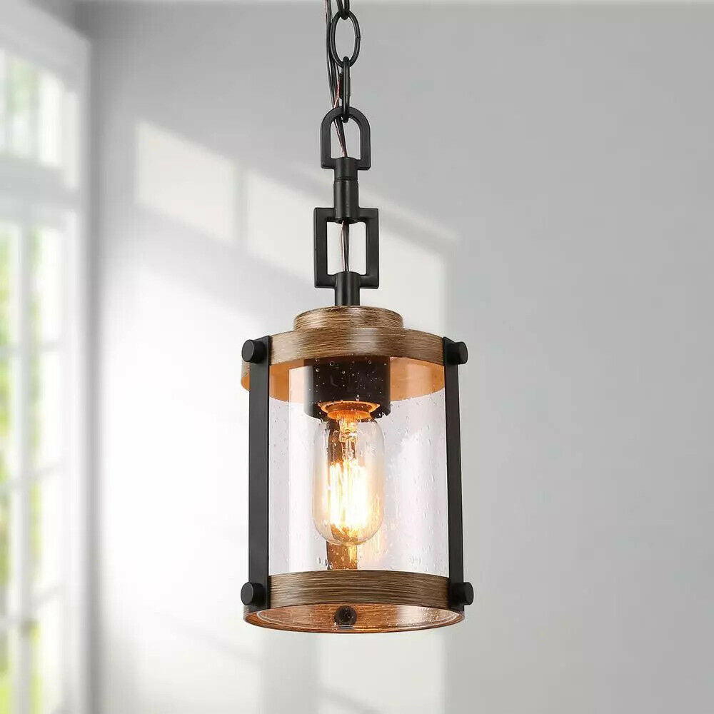 LNC Corta 1-Light Black Modern Farmhouse Pendant Island Ceiling Light A03508