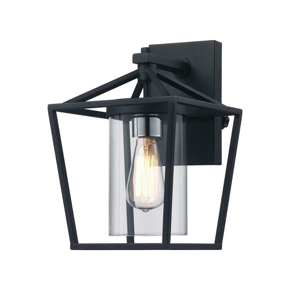 Monteaux Lighting Monteaux 1-Light Black Outdoor Wall Lantern RS20180927-2