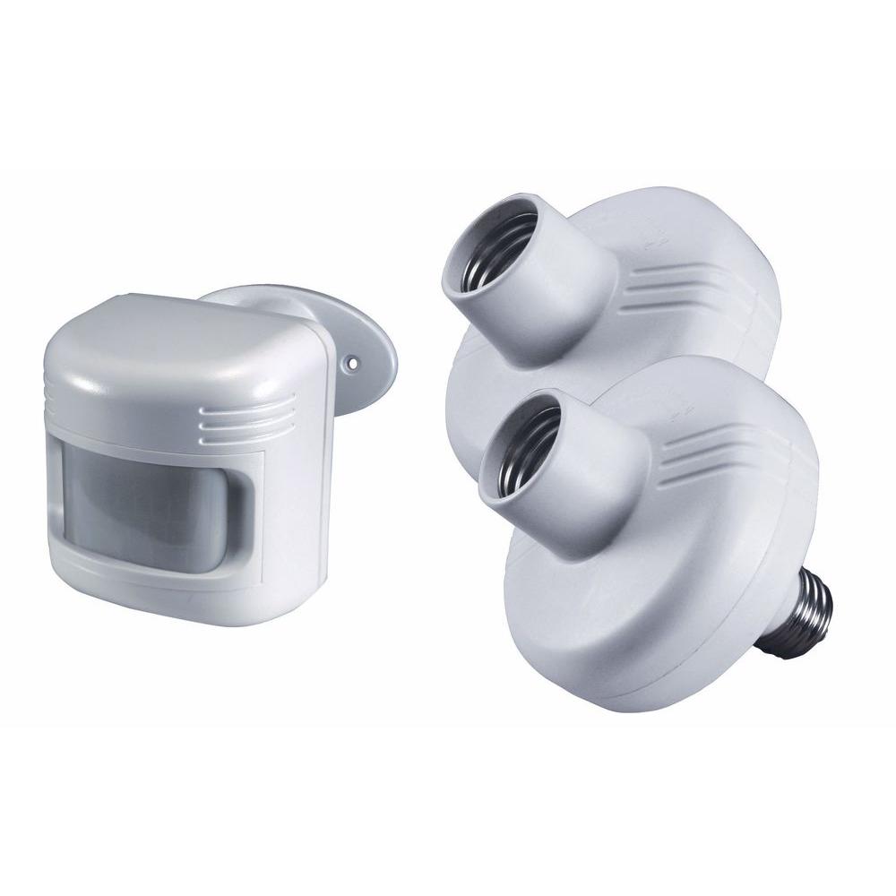 Heath Zenith Motion-Activated Lamp Sockets Control SL-6026-WH