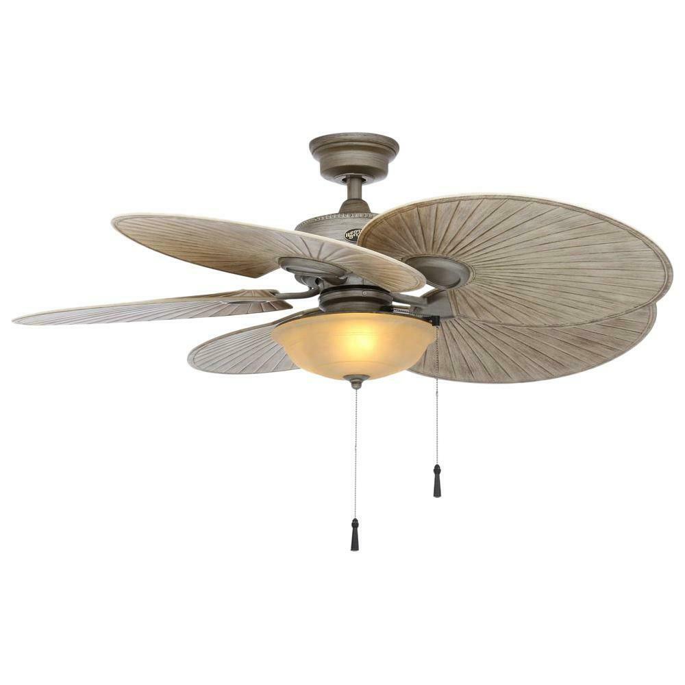 Hampton Bay Havana 48 in. LED Indoor/Outdoor Cambridge Silver Ceiling Fan 91128