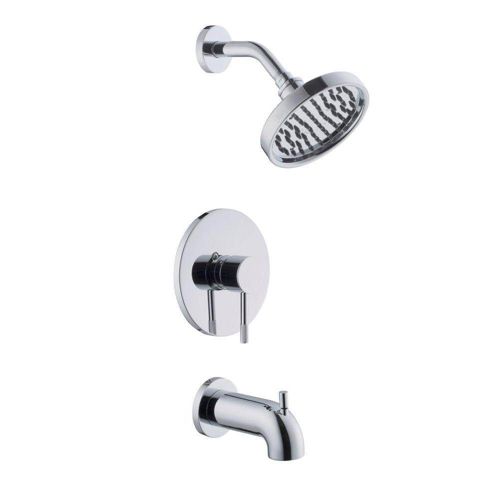 Schon 873W-4501 Axel Single-Handle 1-Spray Tub and Shower Faucet in Chrome