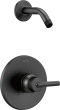 Load image into Gallery viewer, Delta T14259-BLLHD Trinsic Monitor 14Series Shower Trim Less Shower Head Black
