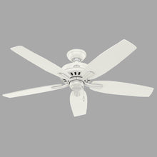 Load image into Gallery viewer, Hunter 53322 Newsome 52&quot; Indoor/Outdoor Fresh White Ceiling Fan
