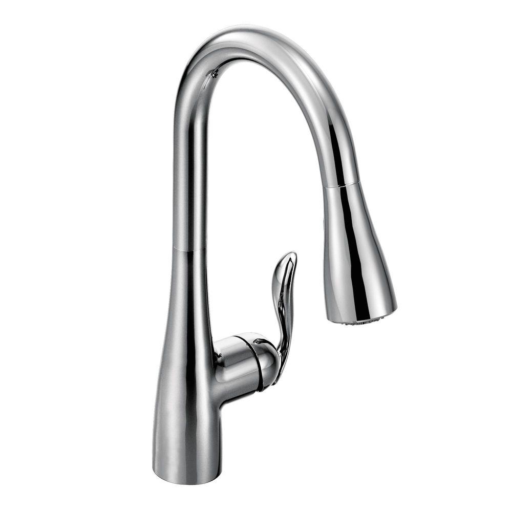 MOEN 7594C Arbor 1-Handle Pull-Down Sprayer Kitchen Faucet, Chrome