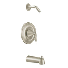 Load image into Gallery viewer, MOEN T2133NHBN Eva 1-Handle Posi-Temp Tub and Shower Trim Kit, Brushed Nickel
