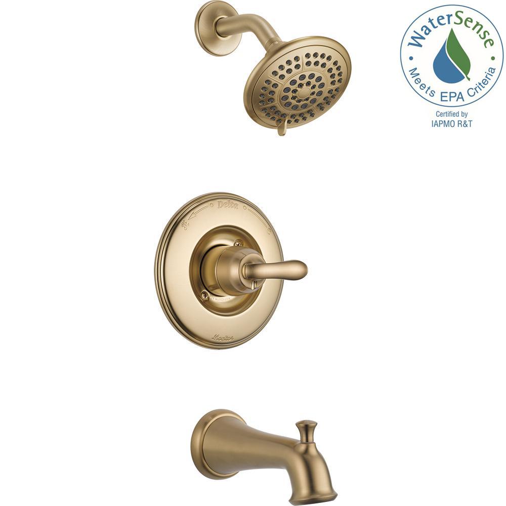 Delta T14494-CZ Linden 1-Handle Tub & Shower Faucet Trim Kit Champagne Bronze