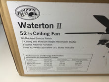 Load image into Gallery viewer, Hampton Bay AG510-ORB Waterton II 52&quot; Oil-Rubbed Bronze Ceiling Fan 635082
