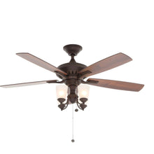 Load image into Gallery viewer, Hampton Bay 14949 Bristol Lane 52&quot; Indoor Oil-Rubbed Bronze Ceiling Fan 322537

