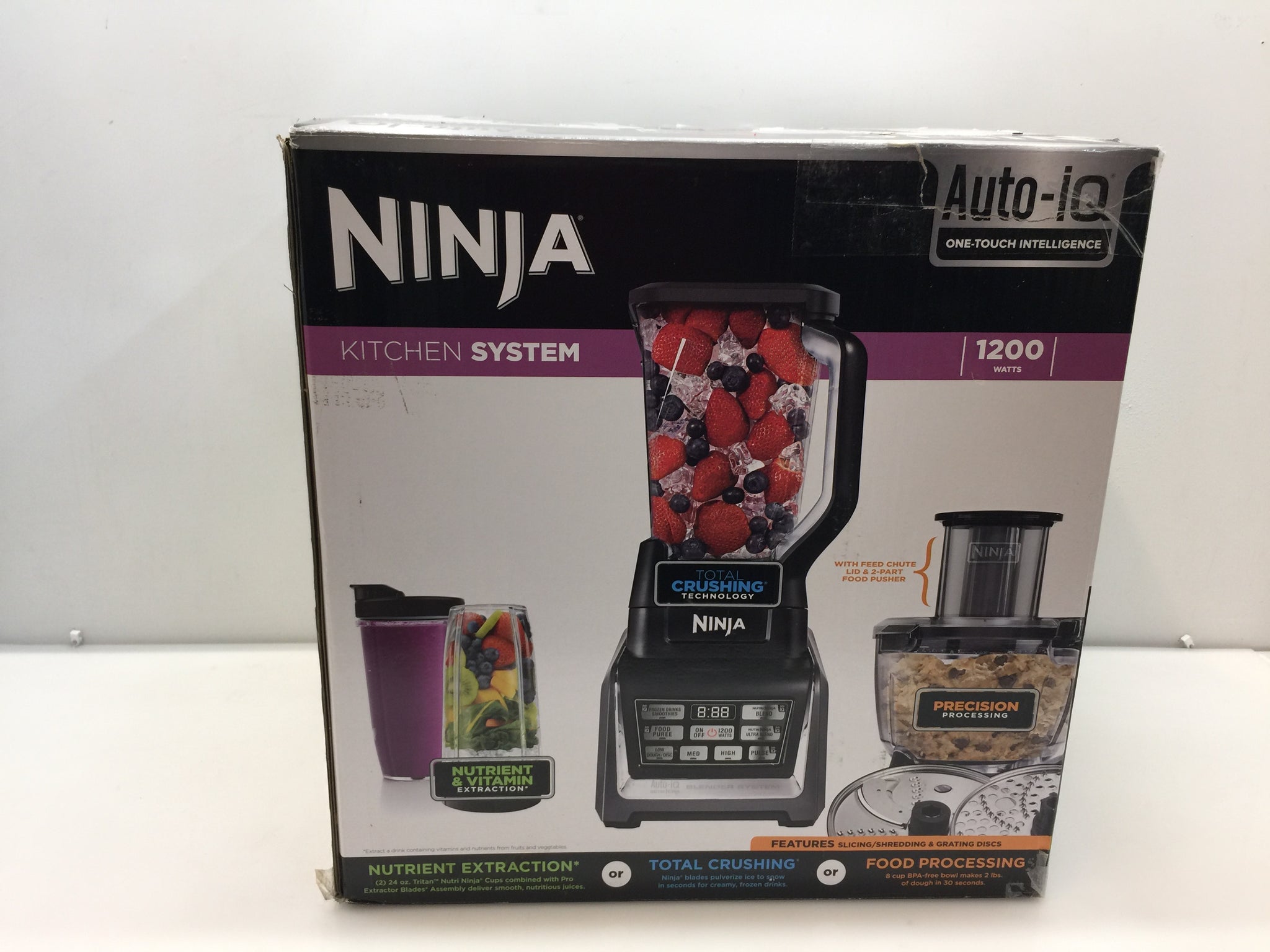 Ninja Blender Kitchen System w/Auto-iQ 1500W and Accessories BL687CO Tested