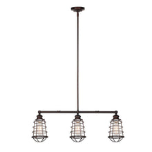 Load image into Gallery viewer, Design House 519785 Ajax 3-Light Textured Coffee Bronze Indoor Pendant
