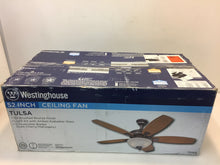 Load image into Gallery viewer, Westinghouse Tulsa 52 in. Indoor Oil-Brushed Bronze Ceiling Fan 7200600
