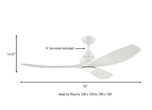Load image into Gallery viewer, Home Decorators Levanto 52 in. LED In/Outdoor White Ceiling Fan with Light 34602

