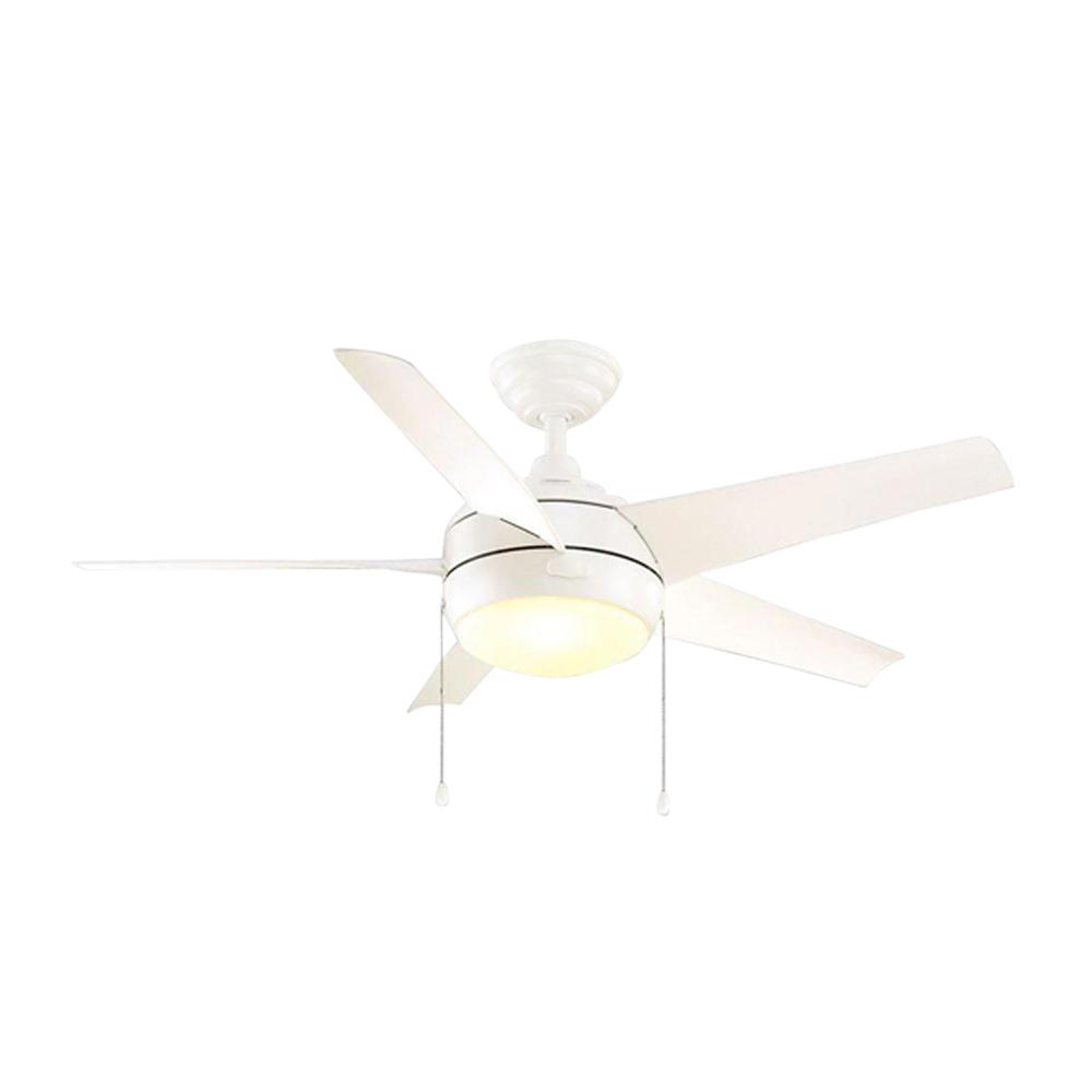 Home Decorators Windward 44 in. LED Indoor Matte White Ceiling Fan 51566