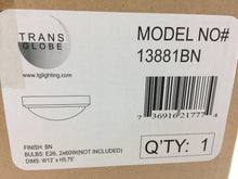 Load image into Gallery viewer, Trans Globe Cabernet 2-Light Brushed Nickel Flush Mount 13881BN

