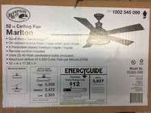 Load image into Gallery viewer, Hampton Bay Marlton 52 in. Indoor Oil-Rubbed Bronze Ceiling Fan YG305-ORB
