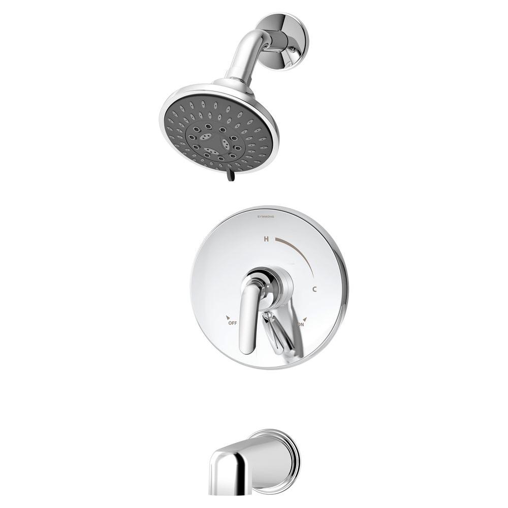Symmons S-5502 Elm 1-Handle 3-Spray Tub & Shower Faucet, Chrome
