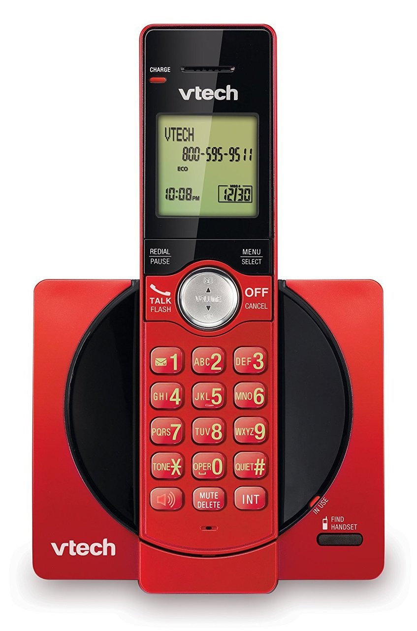 VTech CS6919-16 DECT 6.0 Cordless Phone with Caller ID, Red