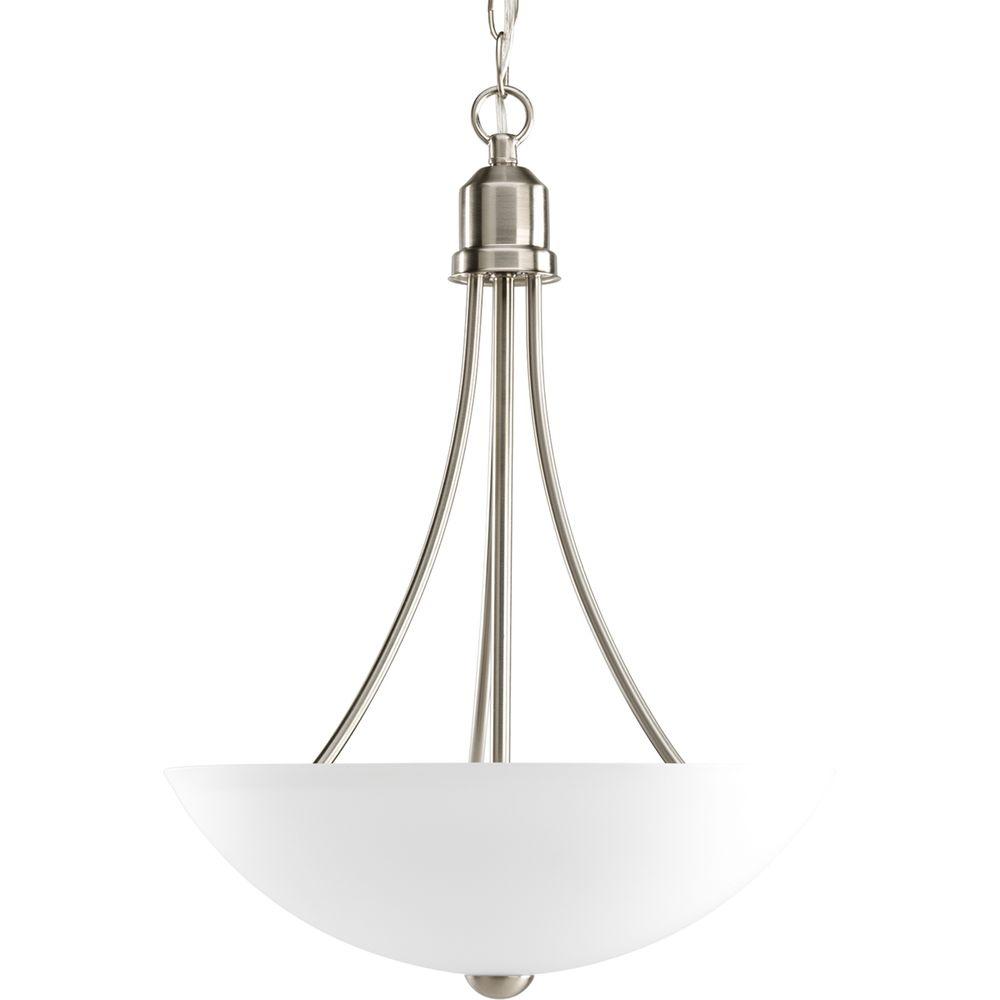 Progress Lighting P3914-09 Gather 2-Light Brushed Nickel Foyer Pendant