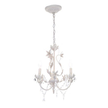 Load image into Gallery viewer, Hampton Bay HB3430-44 Kristin 3 Light Hanging Antique White Mini Chandelier
