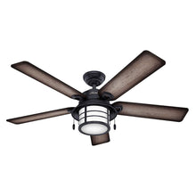 Load image into Gallery viewer, Hunter 59135 Key Biscayne 54&quot; Indoor Outdoor Weathered Zinc Gray Ceiling Fan
