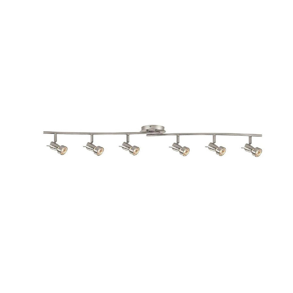 Hampton Bay EC581SBA 6-Light Brushed Nickel Dual Wave Bar Fixture 959029