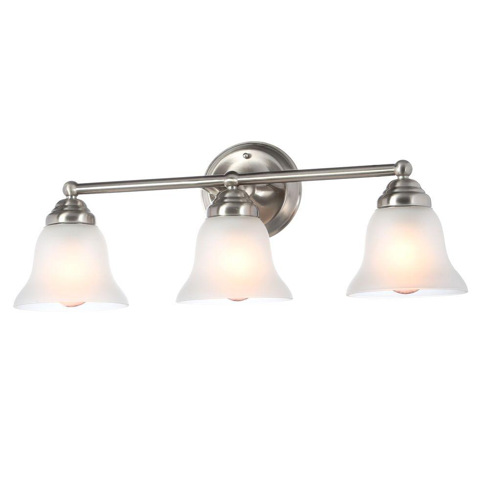 Hampton Bay EGM1393A-4/BN 3-Light Brushed Nickel Vanity Light 610563
