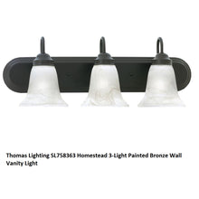 Load image into Gallery viewer, Thomas Lighting SL758363 Homestead 3-Light Painted Bronze Wall Vanity Light
