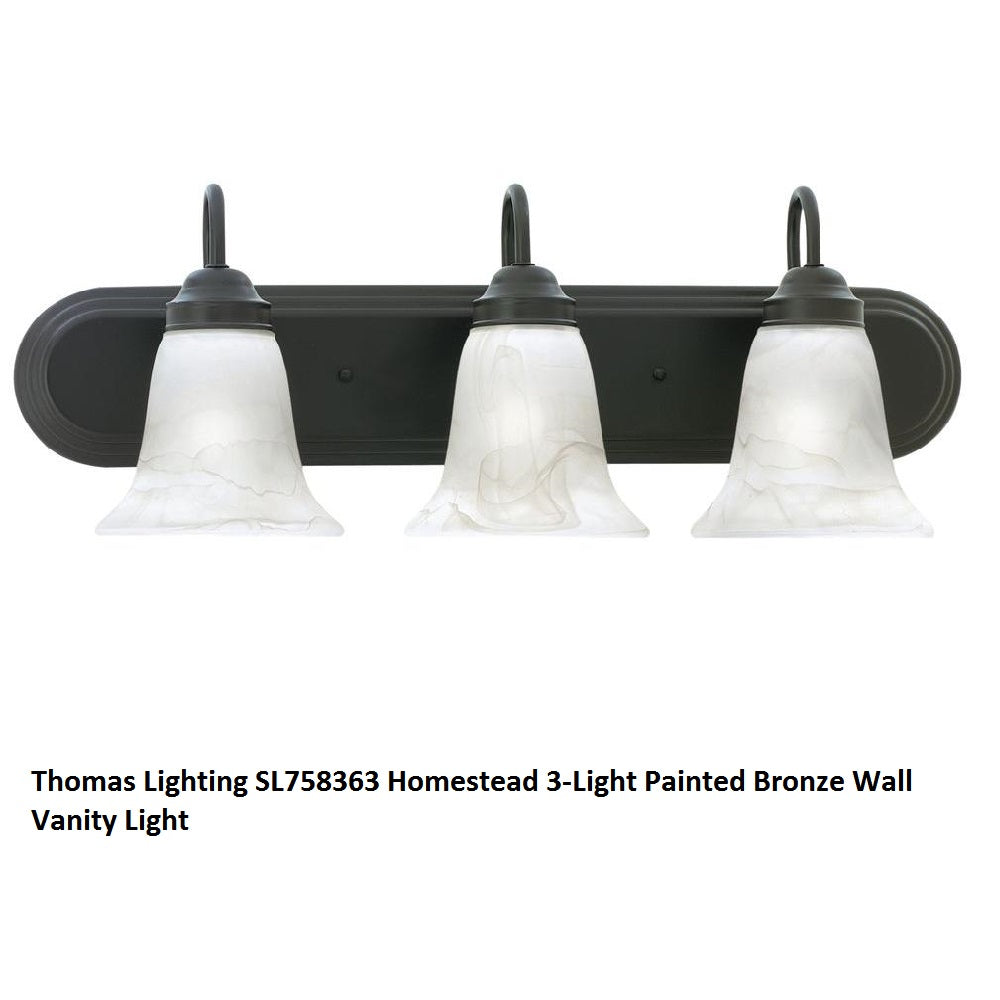 Thomas Lighting SL758363 Homestead 3-Light Painted Bronze Wall Vanity Light