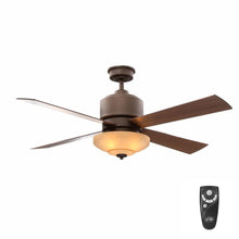 Load image into Gallery viewer, Hampton Bay Alida 52-in Indoor Oil-Rubbed Bronze Ceiling Fan w Remote YG222-ORB
