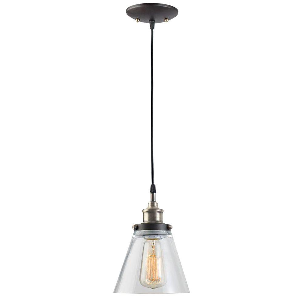Globe Electric 64750 Vintage Edison Antique Brass Bronze Hanging Pendant